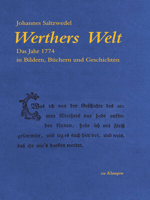 cover image of Werthers Welt